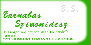 barnabas szimonidesz business card